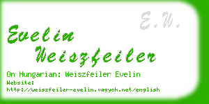 evelin weiszfeiler business card